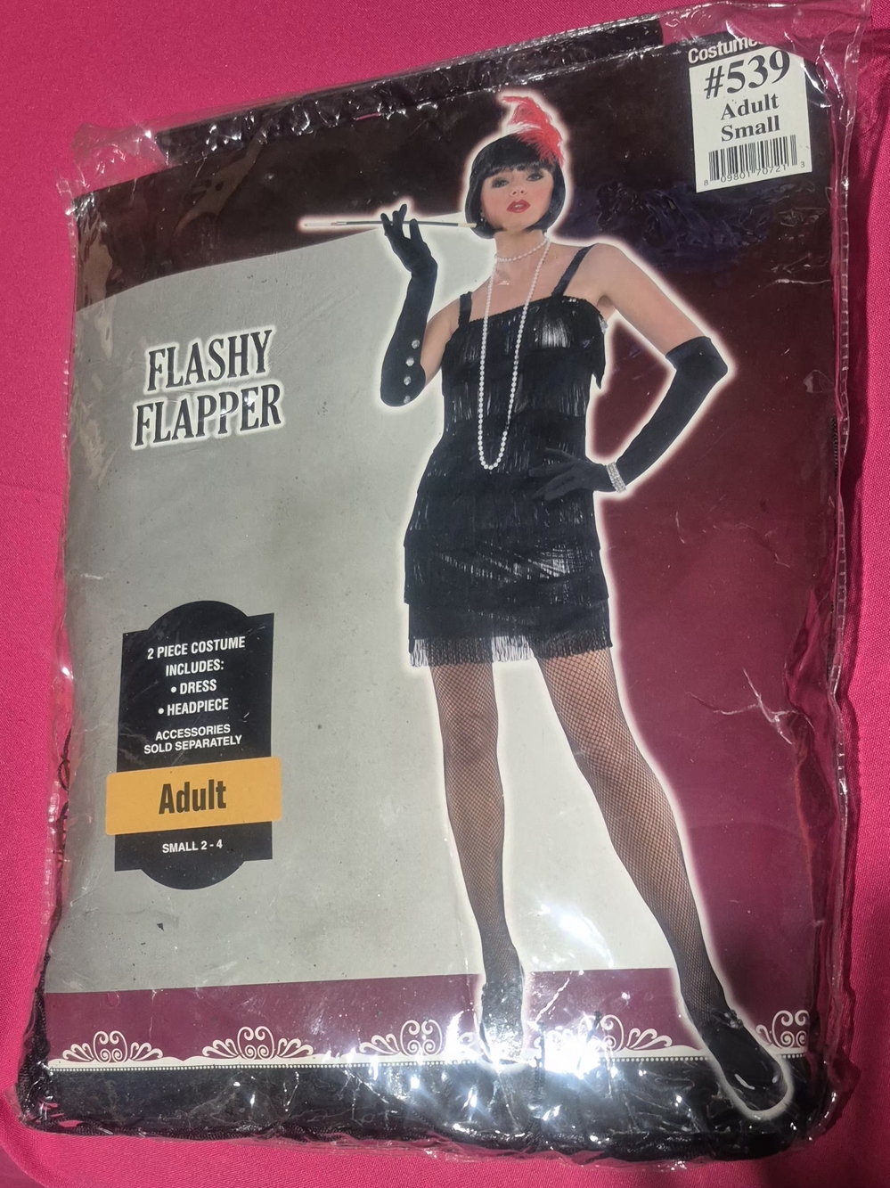 Flashy Flapper Women's Black 1920s Style Headpiece & Dress